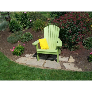 A & L Furniture Poly Fanback Adirondack Chair Outdoor Chairs Aruba Blue