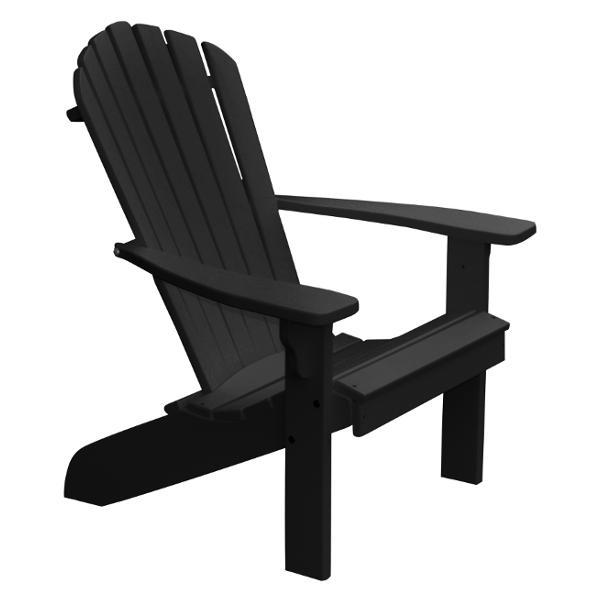 A &amp; L Furniture Poly Fanback Adirondack Chair Outdoor Chairs Black