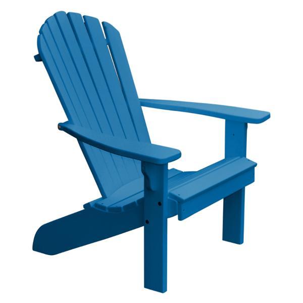 A &amp; L Furniture Poly Fanback Adirondack Chair Outdoor Chairs Blue