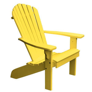 A & L Furniture Poly Fanback Adirondack Chair Outdoor Chairs Lemon Yellow