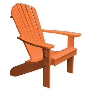 A & L Furniture Poly Fanback Adirondack Chair Outdoor Chairs Orange