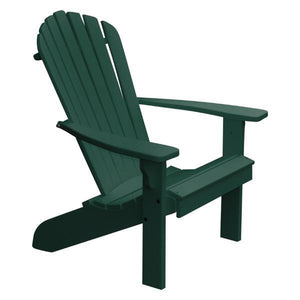 A & L Furniture Poly Fanback Adirondack Chair Outdoor Chairs Turf Green