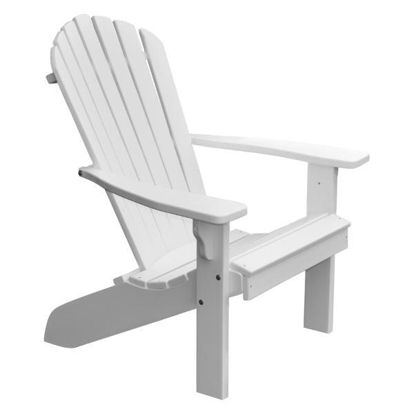 A &amp; L Furniture Poly Fanback Adirondack Chair Outdoor Chairs White