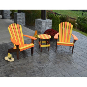 A & L Furniture Poly Fanback Adirondack Chair- Seasonal Color Combos Outdoor Chairs