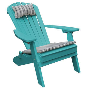 A & L Furniture Poly Folding/Reclining Adirondack Chair Outdoor Chairs Aruba Blue