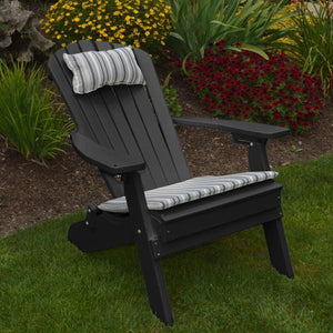 A & L Furniture Poly Folding/Reclining Adirondack Chair Outdoor Chairs Aruba Blue