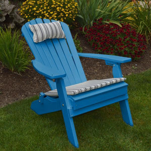 A & L Furniture Poly Folding/Reclining Adirondack Chair Outdoor Chairs Aruba Blue