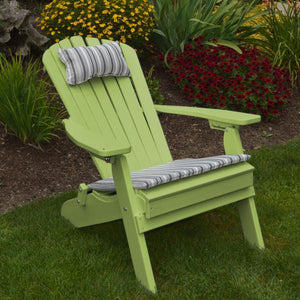 A & L Furniture Poly Folding/Reclining Adirondack Chair Outdoor Chairs Aruba Blue