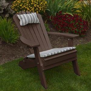 A & L Furniture Poly Folding/Reclining Adirondack Chair Outdoor Chairs Aruba Blue