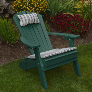 A & L Furniture Poly Folding/Reclining Adirondack Chair Outdoor Chairs Aruba Blue