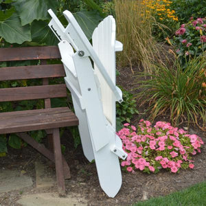 A & L Furniture Poly Folding/Reclining Adirondack Chair Outdoor Chairs Aruba Blue