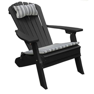 A & L Furniture Poly Folding/Reclining Adirondack Chair Outdoor Chairs Black