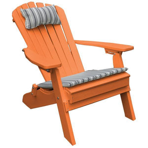 A & L Furniture Poly Folding/Reclining Adirondack Chair Outdoor Chairs Orange