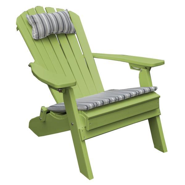 A &amp; L Furniture Poly Folding/Reclining Adirondack Chair Outdoor Chairs Tropical Lime