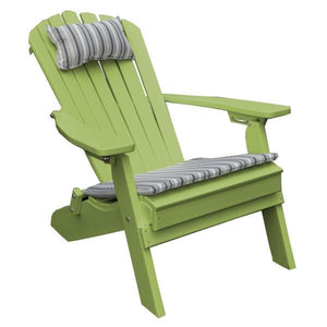 A & L Furniture Poly Folding/Reclining Adirondack Chair Outdoor Chairs Tropical Lime