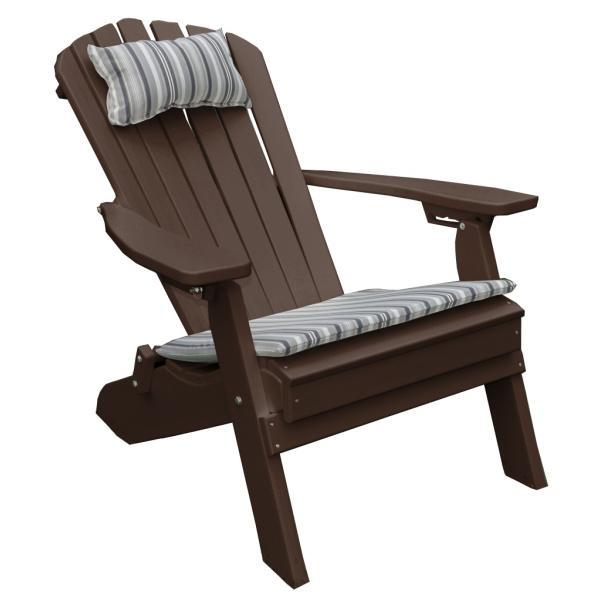 A &amp; L Furniture Poly Folding/Reclining Adirondack Chair Outdoor Chairs Tudor Brown