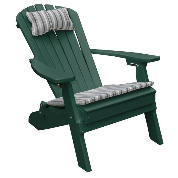 A &amp; L Furniture Poly Folding/Reclining Adirondack Chair Outdoor Chairs Turf Green