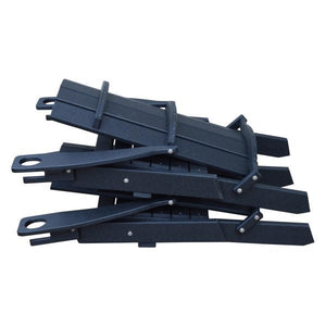 A & L Furniture Poly Hampton Folding Adirondack Chair w/2 Cupholders Adirondack Aruba Blue