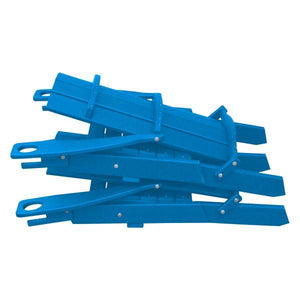 A & L Furniture Poly Hampton Folding Adirondack Chair w/2 Cupholders Adirondack Aruba Blue