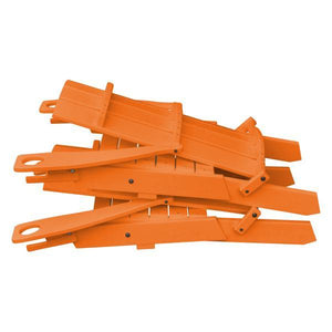 A & L Furniture Poly Hampton Folding Adirondack Chair w/2 Cupholders Adirondack Aruba Blue