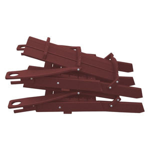 A & L Furniture Poly Hampton Folding Adirondack Chair w/2 Cupholders Adirondack Aruba Blue