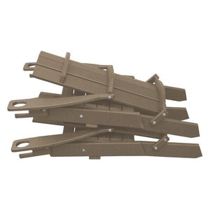 A & L Furniture Poly Hampton Folding Adirondack Chair w/2 Cupholders Adirondack Aruba Blue