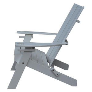 A & L Furniture Poly Hampton Folding Adirondack Chair w/2 Cupholders Adirondack Aruba Blue