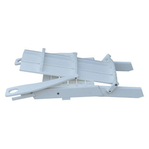 A & L Furniture Poly Hampton Folding Adirondack Chair w/2 Cupholders Adirondack Aruba Blue