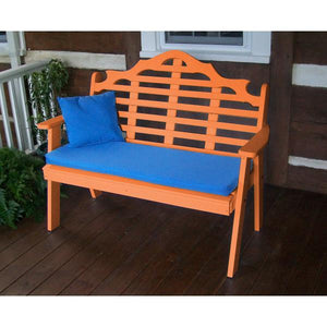 A & L Furniture Poly Marlboro Garden Bench Garden Benches 4ft / Aruba Blue