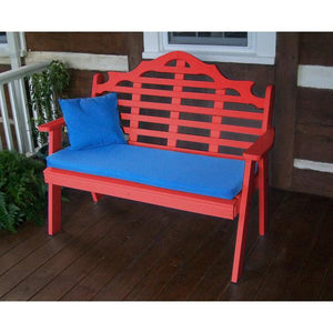A & L Furniture Poly Marlboro Garden Bench Garden Benches 4ft / Aruba Blue