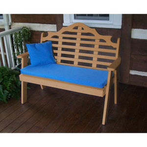 A & L Furniture Poly Marlboro Garden Bench Garden Benches 4ft / Aruba Blue