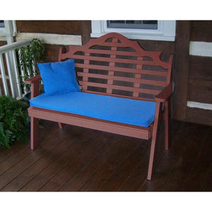 A & L Furniture Poly Marlboro Garden Bench Garden Benches 4ft / Aruba Blue