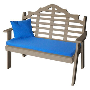 A & L Furniture Poly Marlboro Garden Bench Garden Benches 4ft / Aruba Blue