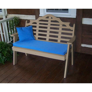 A & L Furniture Poly Marlboro Garden Bench Garden Benches 4ft / Aruba Blue