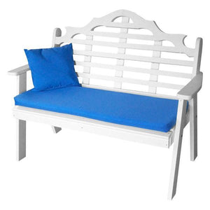 A & L Furniture Poly Marlboro Garden Bench Garden Benches 4ft / Aruba Blue
