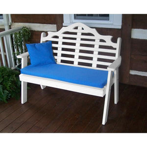 A & L Furniture Poly Marlboro Garden Bench Garden Benches 4ft / Aruba Blue