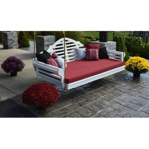 A & L Furniture Poly Marlboro Swingbed Porch Swing Beds 4ft / Aruba Blue