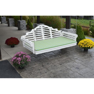 A & L Furniture Poly Marlboro Swingbed Porch Swing Beds 4ft / Aruba Blue