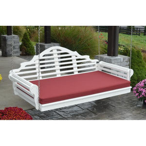 A & L Furniture Poly Marlboro Swingbed Porch Swing Beds 4ft / Aruba Blue