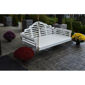 A & L Furniture Poly Marlboro Swingbed Porch Swing Beds 4ft / Aruba Blue