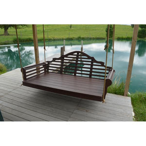 A & L Furniture Poly Marlboro Swingbed Porch Swing Beds 4ft / Aruba Blue