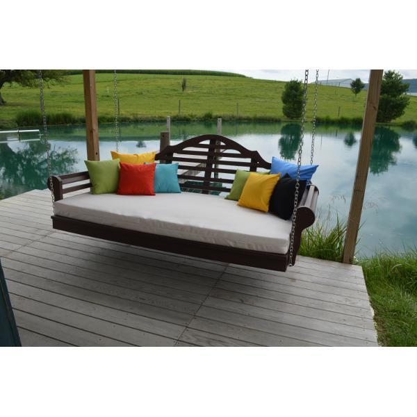 A &amp; L Furniture Poly Marlboro Swingbed Porch Swing Beds 4ft / Aruba Blue