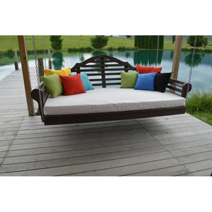 A & L Furniture Poly Marlboro Swingbed Porch Swing Beds 4ft / Aruba Blue