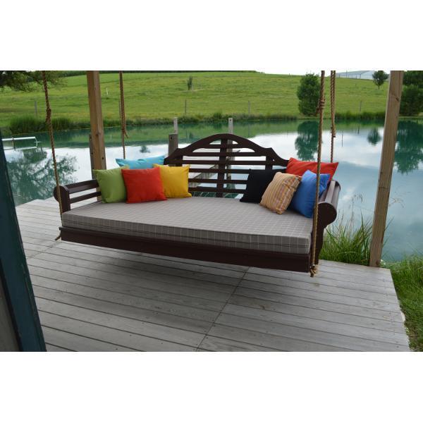 A &amp; L Furniture Poly Marlboro Swingbed Porch Swing Beds 4ft / Aruba Blue