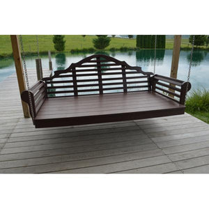 A & L Furniture Poly Marlboro Swingbed Porch Swing Beds 4ft / Aruba Blue