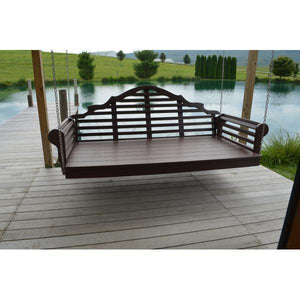 A & L Furniture Poly Marlboro Swingbed Porch Swing Beds 4ft / Aruba Blue