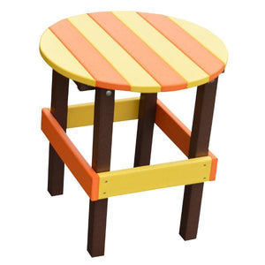 A & L Furniture Poly Round Side Table - Seasonal Color Combo Side Table