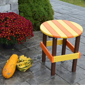 A & L Furniture Poly Round Side Table - Seasonal Color Combo Side Table