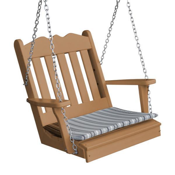 A &amp; L Furniture Poly Royal English Chair Swing Porch Swing Cedar