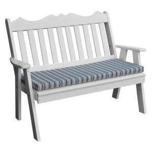 A & L Furniture Poly Royal English Garden Bench Garden Benches 4ft / Aruba Blue